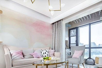 粉色客厅软装搭配图欣赏,这样的设计真美