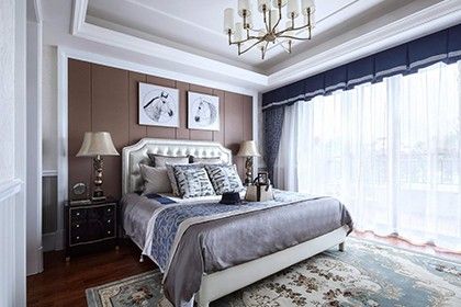 纯美式卧室效果图,感受自然的悠闲自在